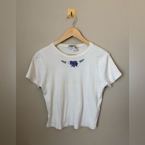 Women’s Medium Vintage Disney Store Embroidered Eeyore Short Sleeve Top